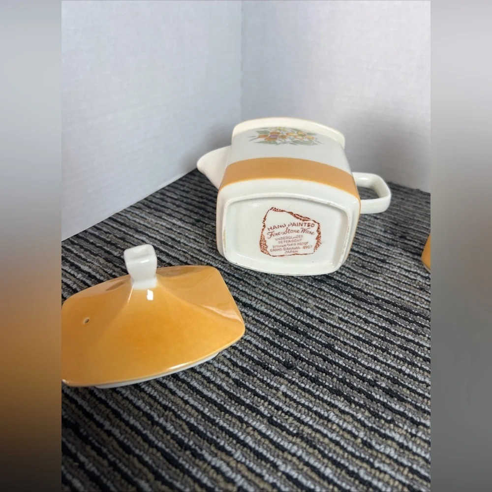 Vintage Hand Painted Fire-Stone Ware Underglazed Grand Bahama Japan 4907 - Picture 14 of 15